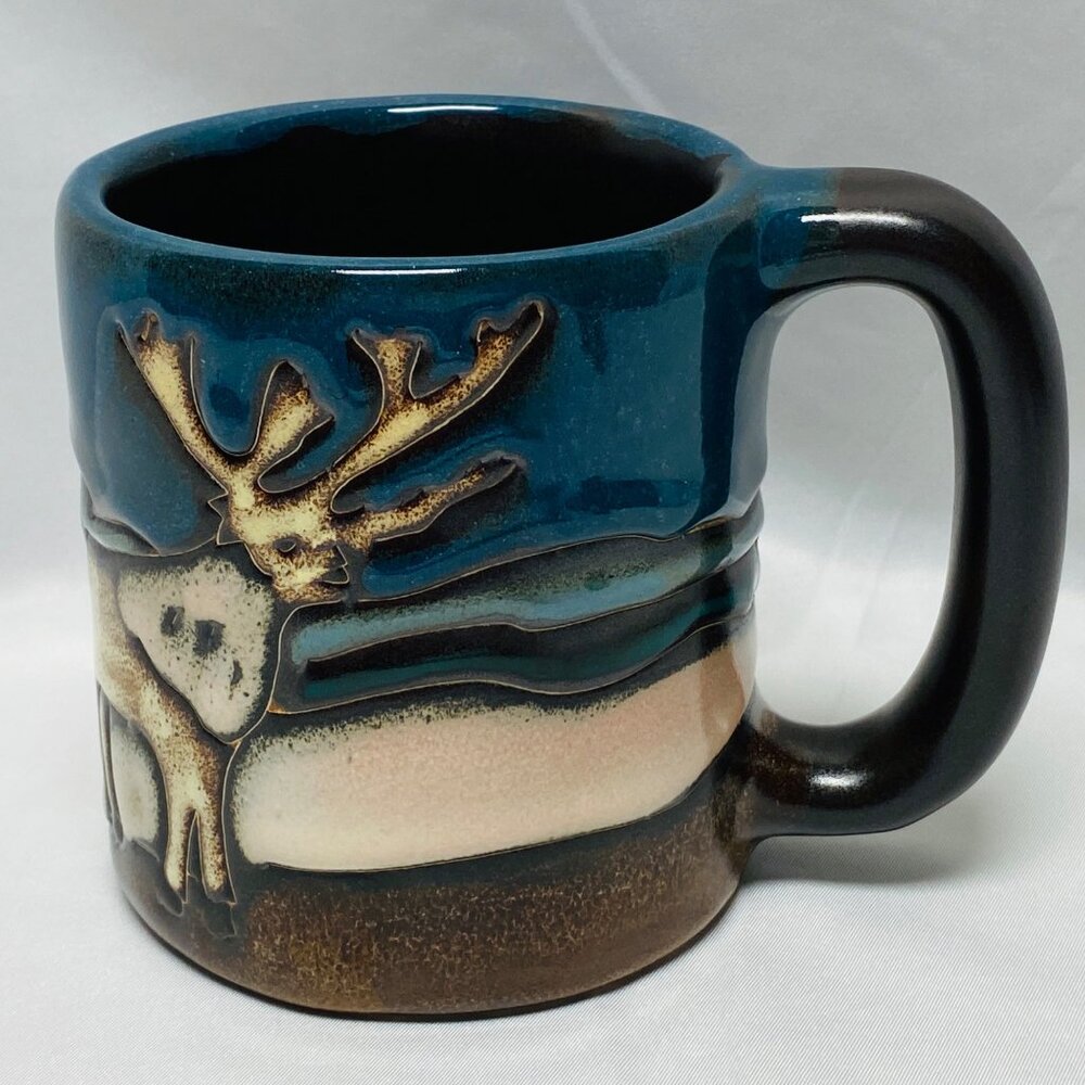 Mara Stoneware Elk Ceramic Coffee Mug 16oz -  Mexico Pottery